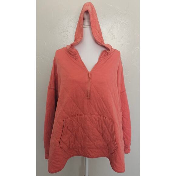 Old Navy Peach Orange Quilted Pullover Sweatshirt - Picture 1 of 9